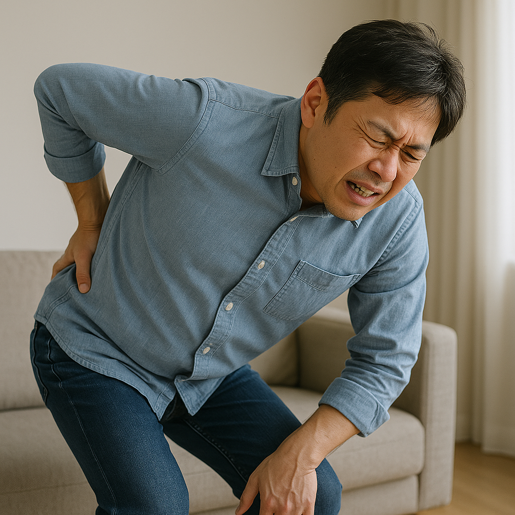 ぎっくり腰で動けない人